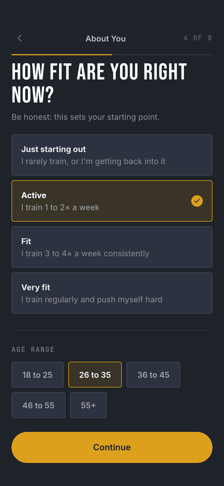 Your fitness level